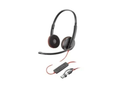 Cuffie Poly Blackwire 3220 Stereo USB-C Black Headset +USB-C/A Adapter