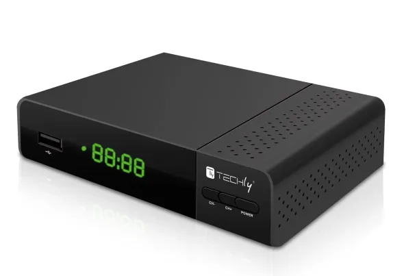 Decoder Ricevitore Digitale Terrestre DVB-T/T2 H.265 HEVC 10bit con Display e Telecomando