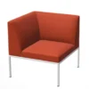 Divanetto 70x70x42/74H cm color arancione - ignifugo