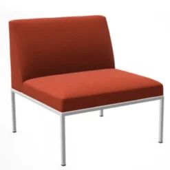 Divanetto 70x70x42/74H cm color arancione - ignifugo