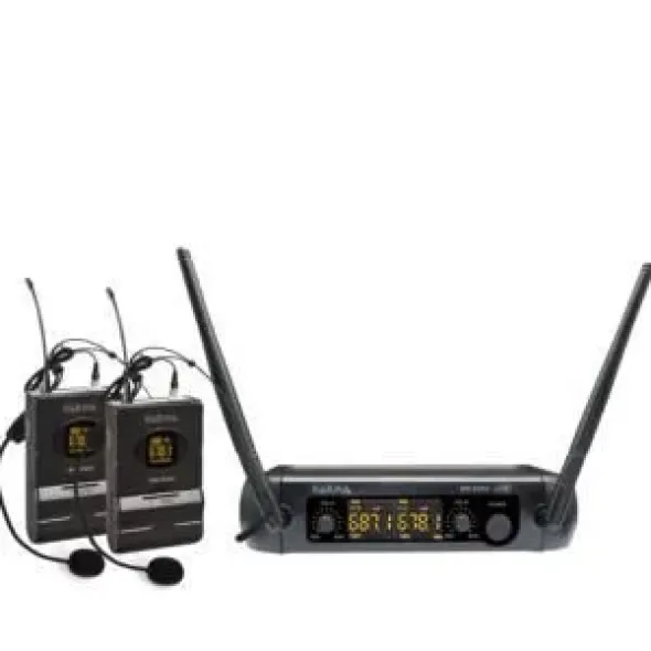 Doppio radiomicrofono UHF archetto