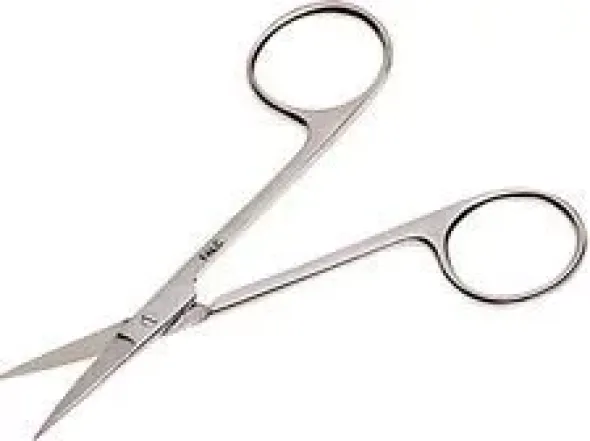 Forbice-punte e lame sottili corte ricurve 120 mm