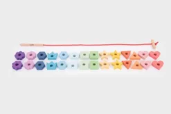 Formine in legno arcobaleno con laccio