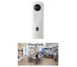 Fotocamera a 360° 4k Ricoh Theta SC2 (14Mpx) + ThingLink 1 anno