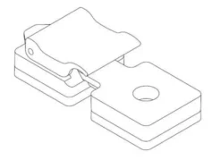 Gancio in nylon grigio per unione piani (aggiungerne 2 per tavolo) - ARCHIMEDE