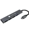 Hub USB-C 3.2 a 4 porte USB-A Slim in Metallo