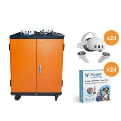 Kit CampusCart VR - 24 Visori Meta Quest 3S 256GB con Carrello, Mozaik 3Y