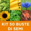 Kit di 50 buste di semi per giardinaggio