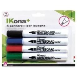 Kit di 4 pennarelli per lavagna (colori assortiti)