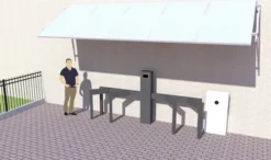 Kit fotovoltaico a muro per Ricarica autonoma Bici 4 stalli