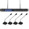 Kit 4 Microfoni da tavolo UHF wireless con ricevitore