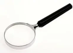 Lente circolare con manico ingrandimento 2,2x con Ø 75 mm