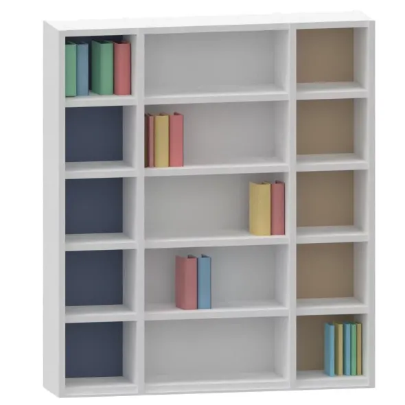 Libreria con schiena colorata - 184X43X215