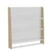 Libreria frontale a muro 100x15x100H cm bianca e rovere