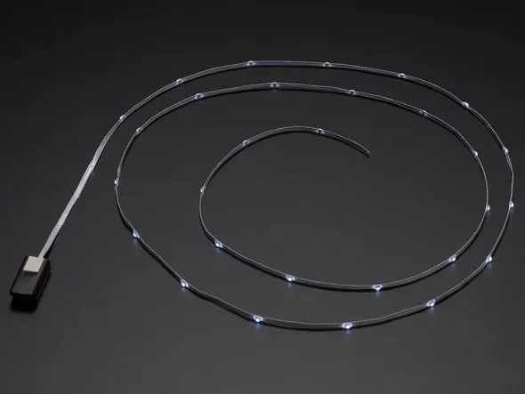 Litex White LEDs on White Fabric Ribbon Pack 1.5 meter 30 LEDs