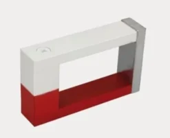 Magnete AlNiCo a "U" colorato bianco/rosso