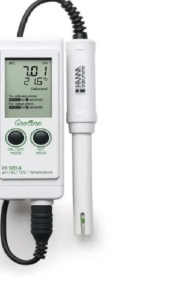Misuratore portatile a tenuta stagna di pH, EC, TDS e Temp