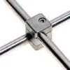 Morsetto doppio quadrato in Lega Speciale per aste con Ø 12 mm
