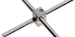Morsetto doppio quadrato in Lega Speciale per aste con Ø 12 mm