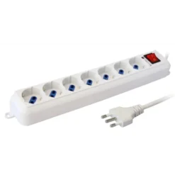 Multipresa 7 Posti Italiana Bipasso / Schuko Cavo 5m