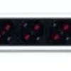 Multipresa 6 Posti Rack 19" con Protezione e Interruttore Spina Italiana 1,5U