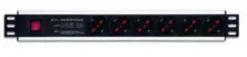 Multipresa 6 Posti Rack 19" con Protezione e Interruttore Spina Italiana 1,5U