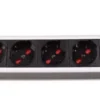 Multipresa universale 4 posti rack 10''