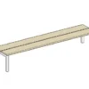 PANCA PER TAVOLO IN LARICE E ACCIAIO CM 140X40X46H