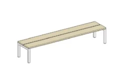 PANCA PER TAVOLO IN LARICE E ACCIAIO CM 140X40X46H