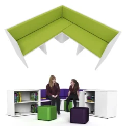 Panca Zioxi angolare Reading Nook 142x142x76h cm (4 posti) - AVOCADO ITA 06