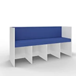 Panca Zioxi Reading Nook 196x45x76h cm (4 posti) - BLU