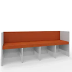 Panca Zioxi Reading Nook 196x45x76h cm (4 posti) - SQUASH (ARANCIONE)