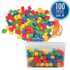 PERLE DA INFILARE GRANDI CM.4 - BAULETTO 100 PEZZI