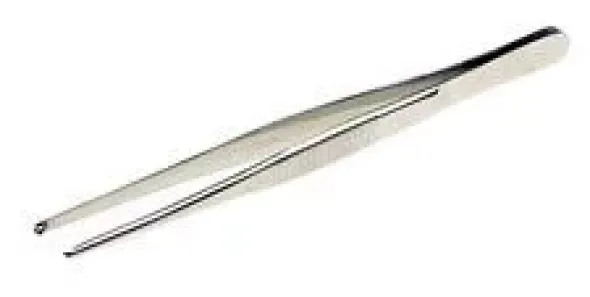 Pinzetta in Acciaio con punte diritte a dente di topo 125 mm