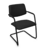 Poltroncina a slitta rivestita in tessuto 56x61x44H cm