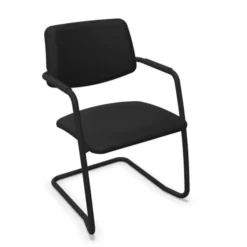 Poltroncina a slitta rivestita in tessuto 56x61x44H cm