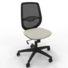 Poltroncina docente senza braccioli color Sabbia e struttura nera