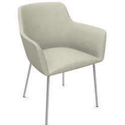 Poltroncina 4 gambe in metallo BEIGE - 59x60x43/80