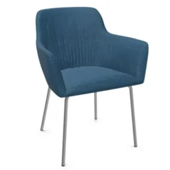Poltroncina 4 gambe in metallo BLU - 59x60x43/80