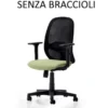 Poltroncina girevole con schienale in rete alto (SENZA braccioli) CAT.C (CAM+ign. 1IM)
