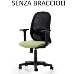 Poltroncina girevole con schienale in rete alto (SENZA braccioli) CAT.C (CAM+ign. 1IM)