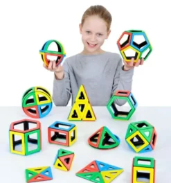 Polydron Magnetici - Set per la matematica (118 pezzi)