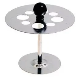 Porta-Provette in Alluminio di Forma Circolare con 6 Fori Ø 18 mm