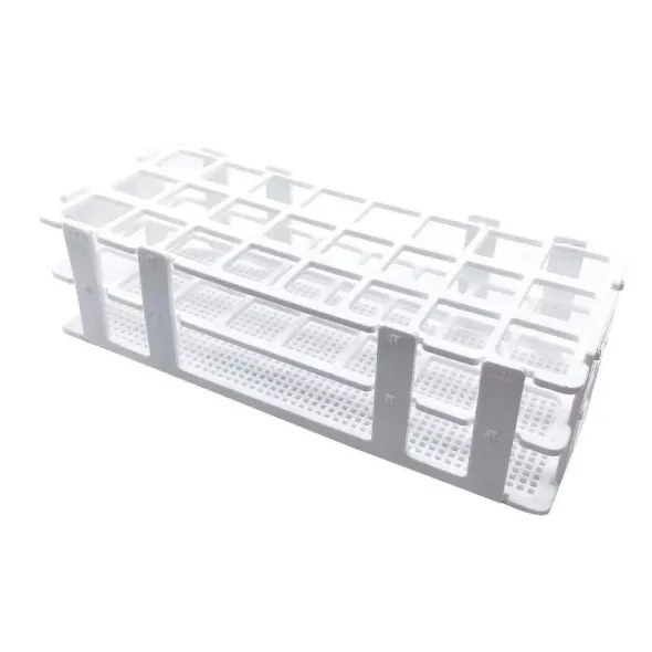 Porta-Provette in polipropilene 24 Fori con Ø 25 mm Colore Bianco