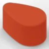POUF A PETALO 65x42x35H - ARANCIONE - ECOPELLE IGNIFUGA