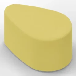 POUF A PETALO 65x42x46H - GIALLO - ECOPELLE IGNIFUGA