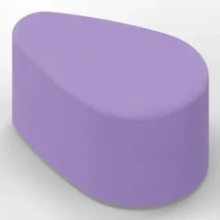 POUF A PETALO 65x42x35H - LILLA - ECOPELLE IGNIFUGA