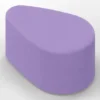 POUF A PETALO 65x42x46H - LILLA - ECOPELLE IGNIFUGA