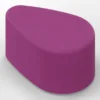POUF A PETALO 65x42x46H - VIOLA - ECOPELLE IGNIFUGA