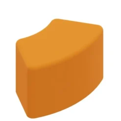Pouf a 60° 76x42x46h - arancione - ecopelle ignifuga